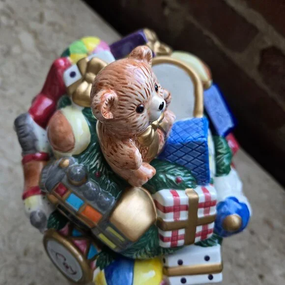 Vintage Fitz and Floyd Toyland Santa Cookie Jar - Picture 7 of 10